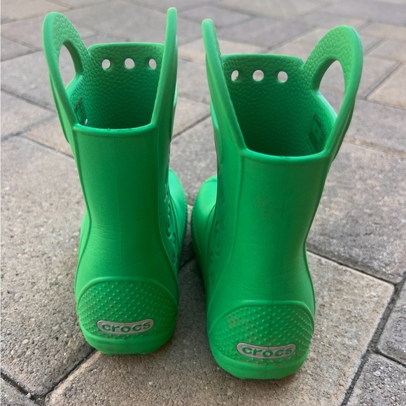 CROCS Green Rain & Snow Boots Waterproof Pull-On - Picture 7 of 9